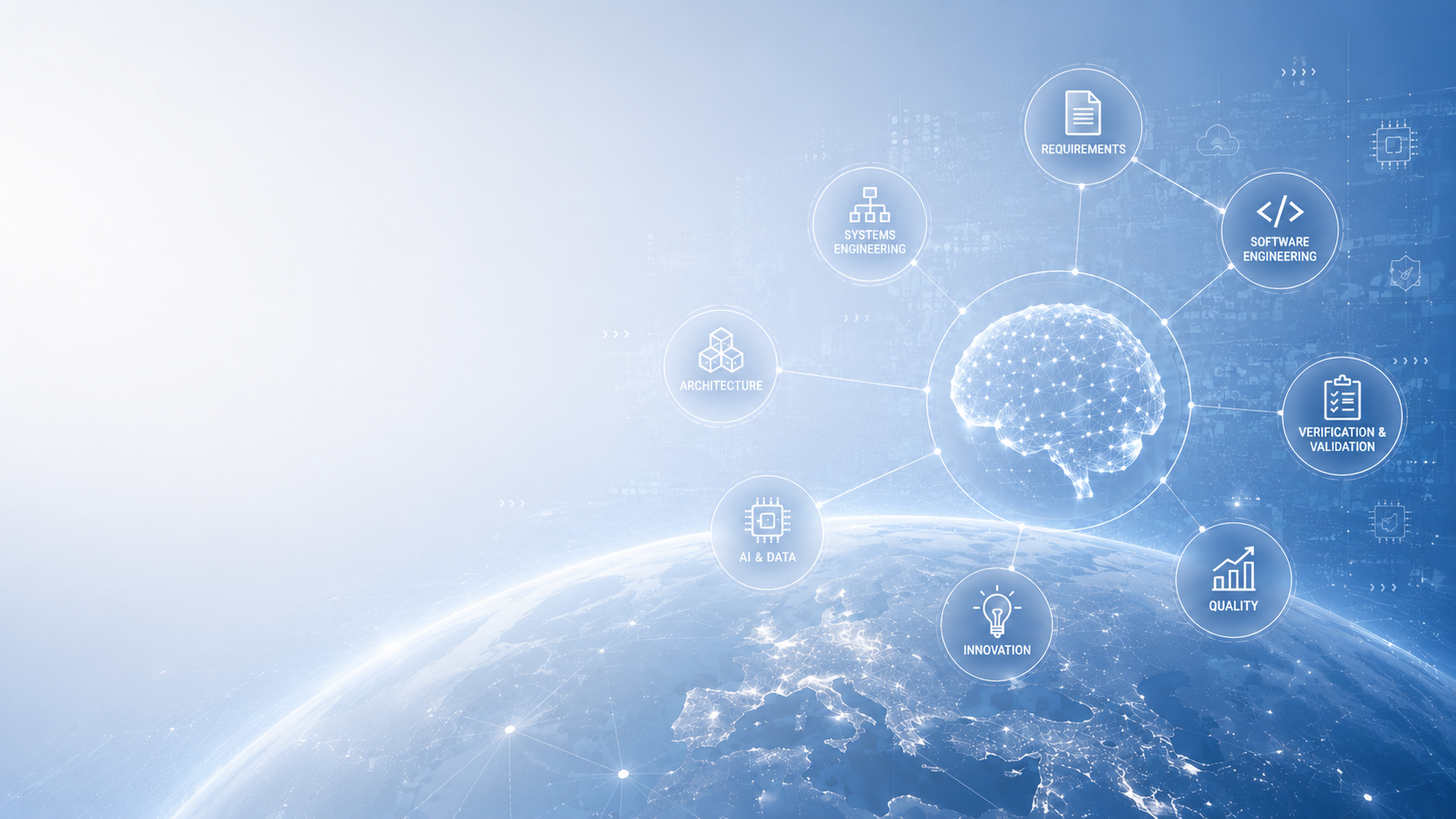 Engineering knowledge and AI-assisted insights illustration